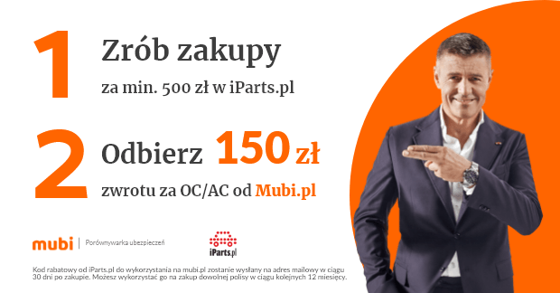 Zrób zakupy w iParts.pl i odbierz 150 PLN w Mubi.pl